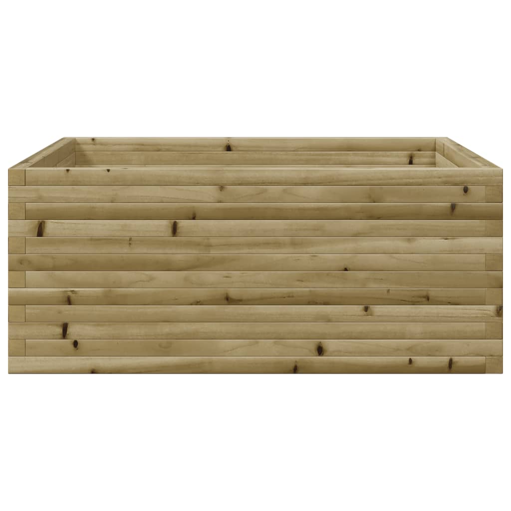 vidaXL Jardinera de madera de pino impregnada 110x110x46 cm