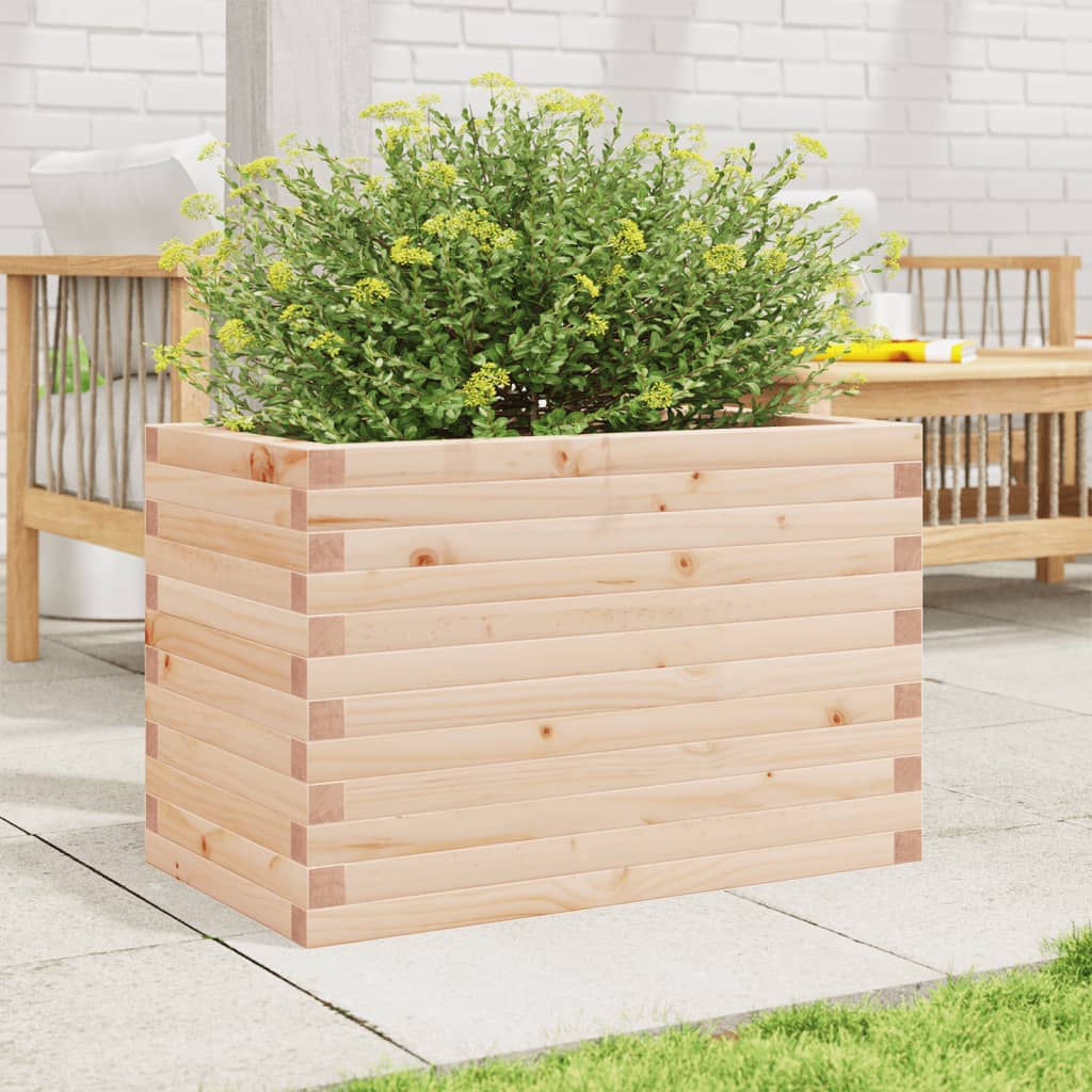 vidaXL Jardinera madera maciza de pino 70x40x46 cm