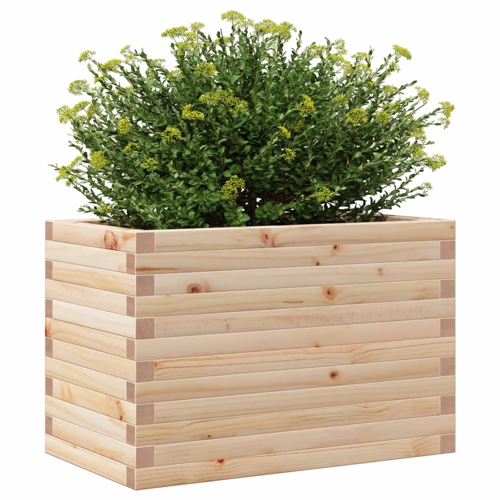 vidaXL Jardinera madera maciza de pino 70x40x46 cm