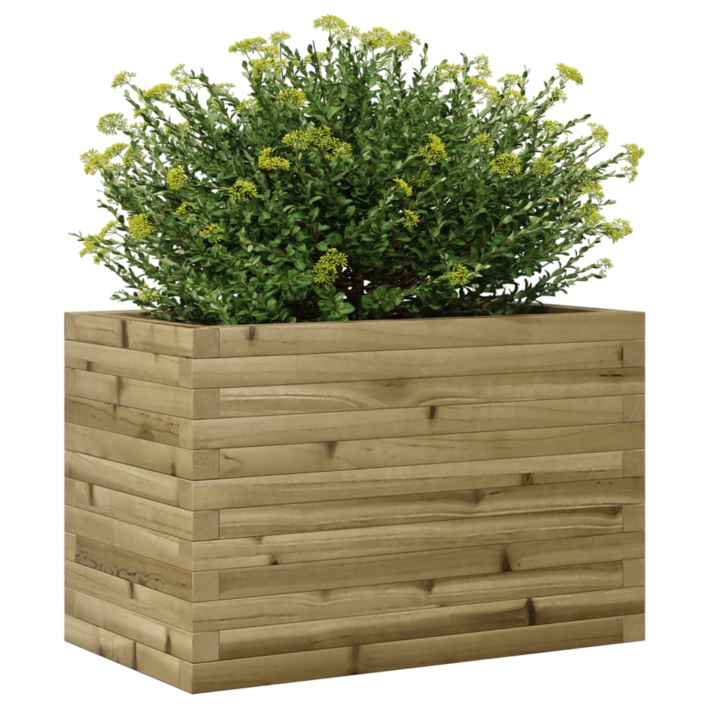 vidaXL Jardinera de madera de pino impregnada 70x40x46 cm