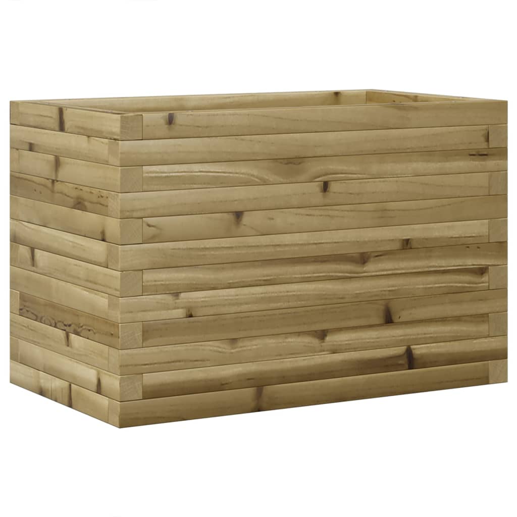 vidaXL Jardinera de madera de pino impregnada 70x40x46 cm