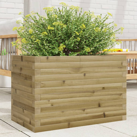 vidaXL Jardinera de madera de pino impregnada 70x40x46 cm