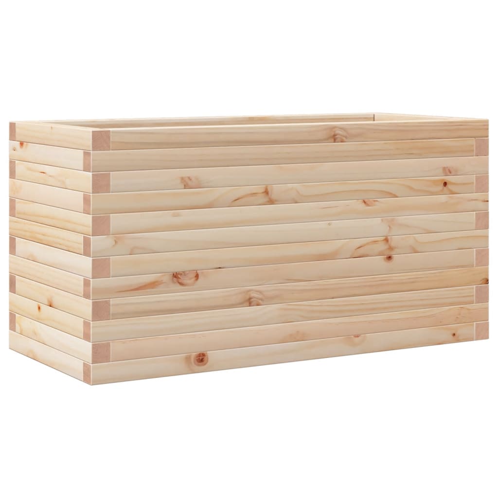 vidaXL Jardinera de madera maciza de pino 90x40x46 cm