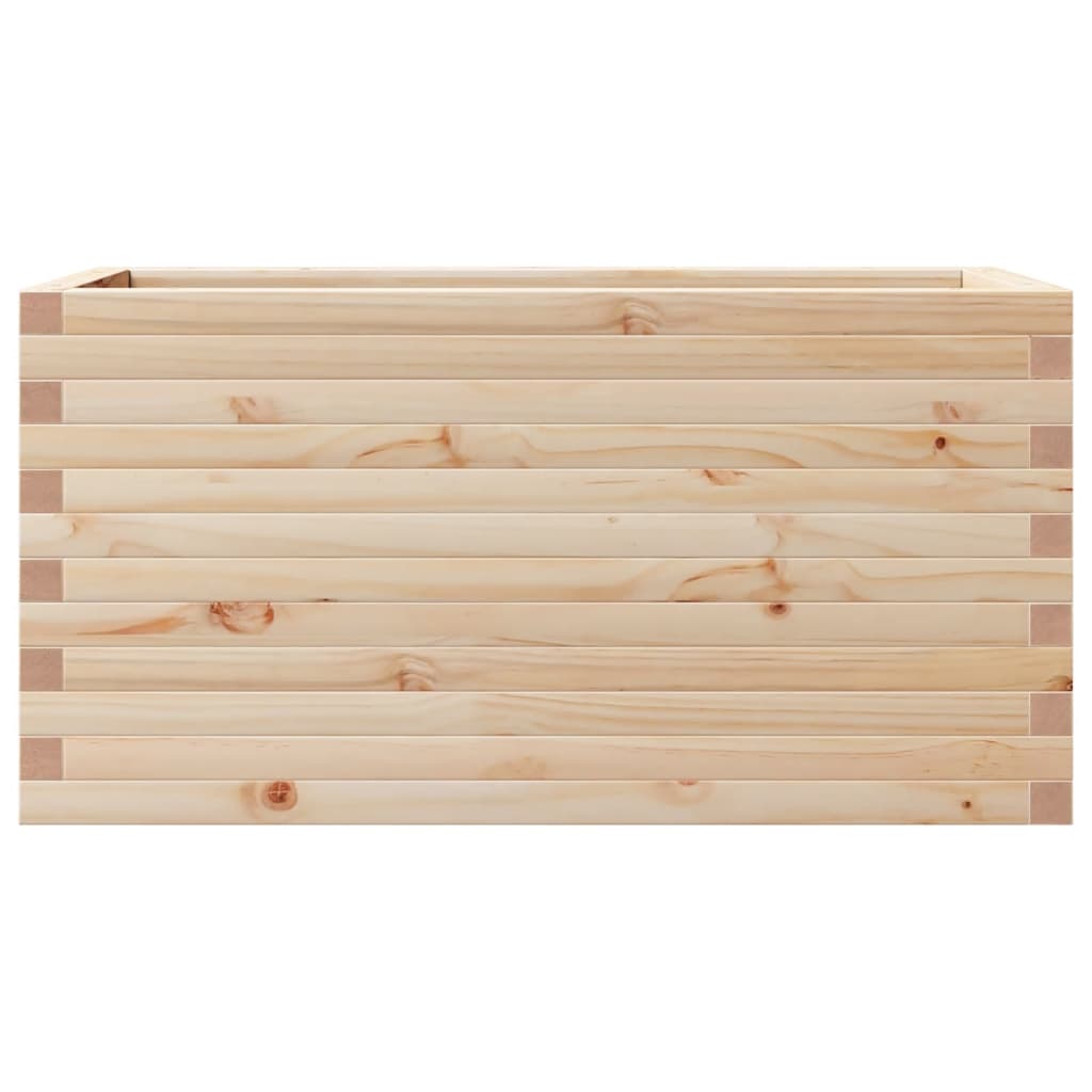 vidaXL Jardinera de madera maciza de pino 90x40x46 cm