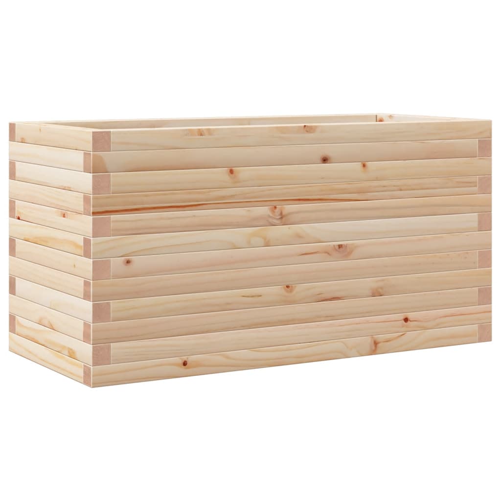 vidaXL Jardinera de madera maciza de pino 90x40x46 cm