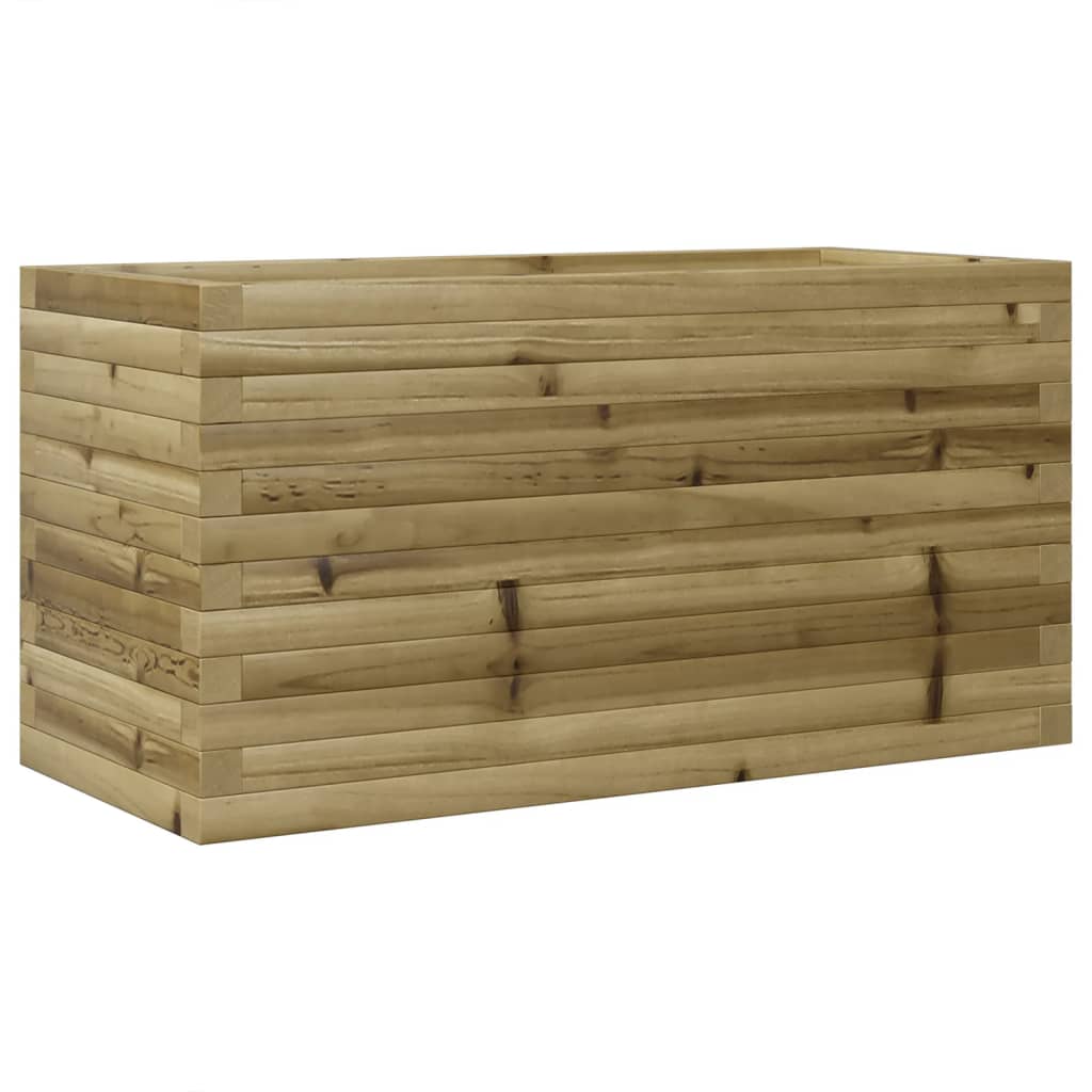 vidaXL Jardinera de madera de pino impregnada 90x40x46 cm