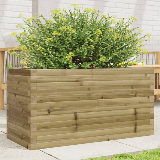 vidaXL Jardinera de madera de pino impregnada 90x40x46 cm