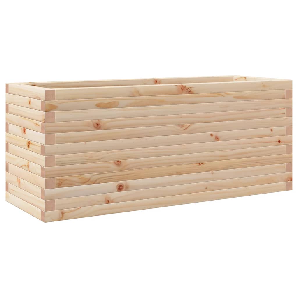 vidaXL Jardinera de madera maciza de pino 110x40x46 cm