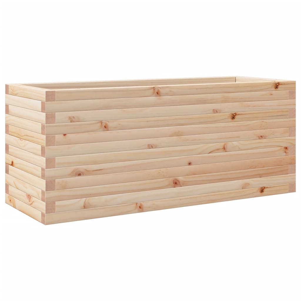 vidaXL Jardinera de madera maciza de pino 110x40x46 cm