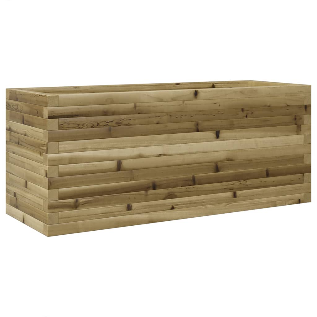 vidaXL Jardinera de madera de pino impregnada 110x40x46 cm