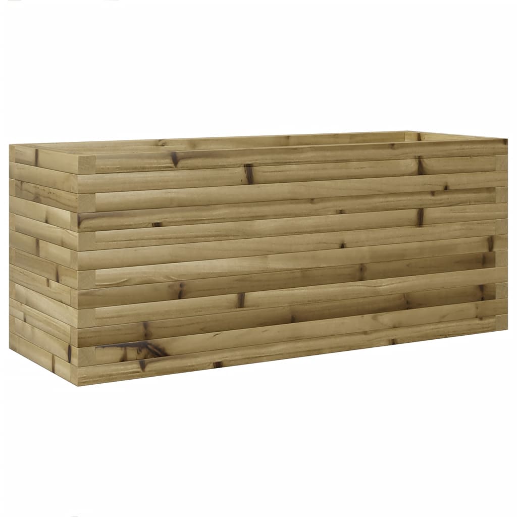 vidaXL Jardinera de madera de pino impregnada 110x40x46 cm