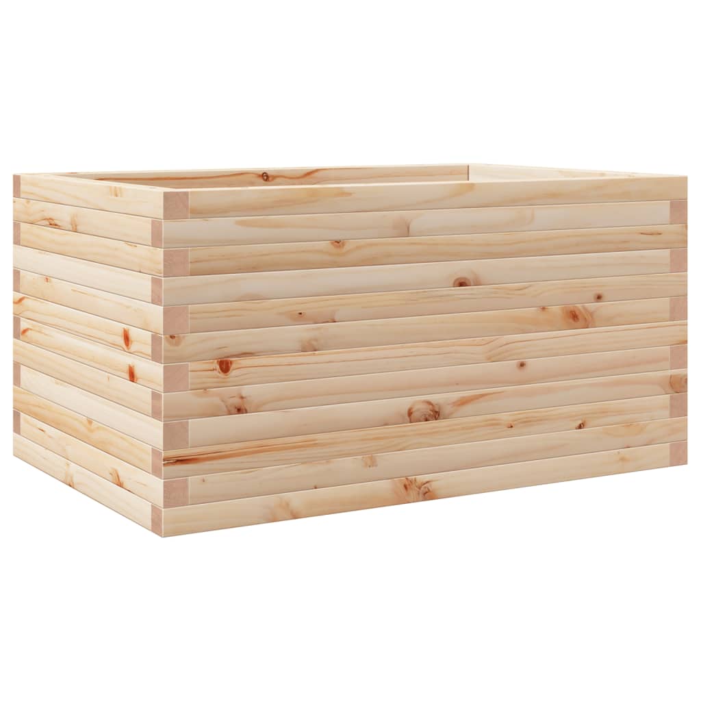 vidaXL Jardinera de madera maciza de pino 90x60x46 cm