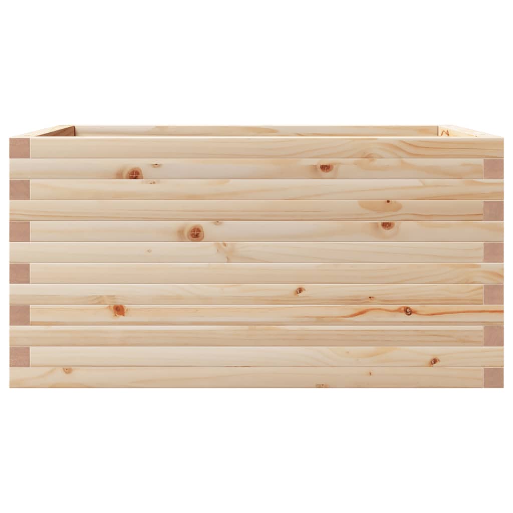 vidaXL Jardinera de madera maciza de pino 90x60x46 cm