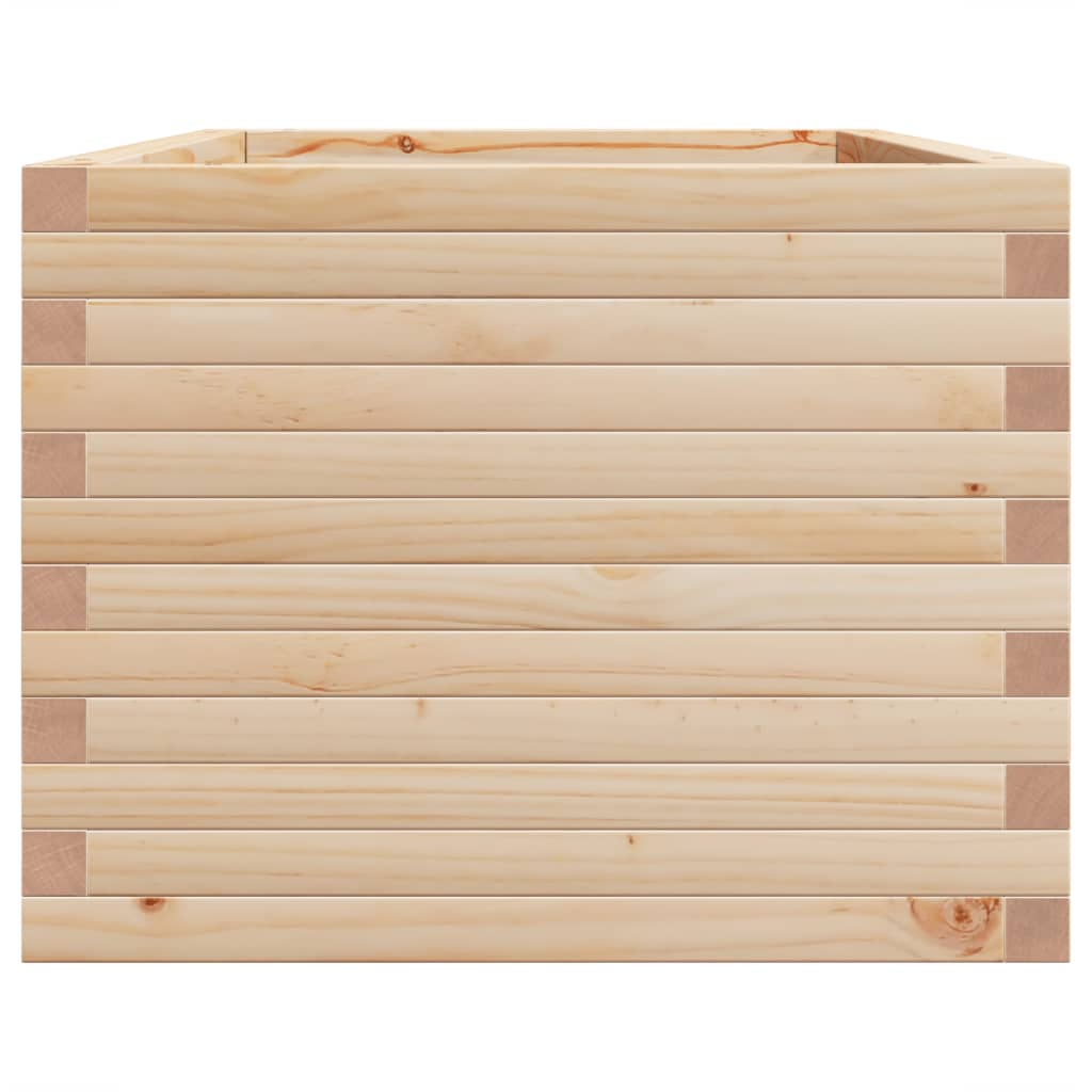 vidaXL Jardinera de madera maciza de pino 90x60x46 cm