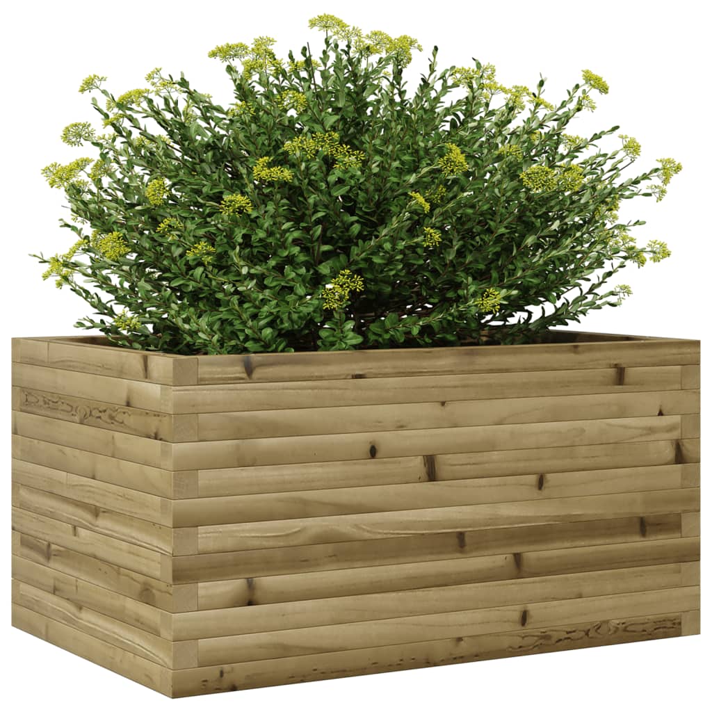 vidaXL Jardinera de madera de pino impregnada 90x60x46 cm