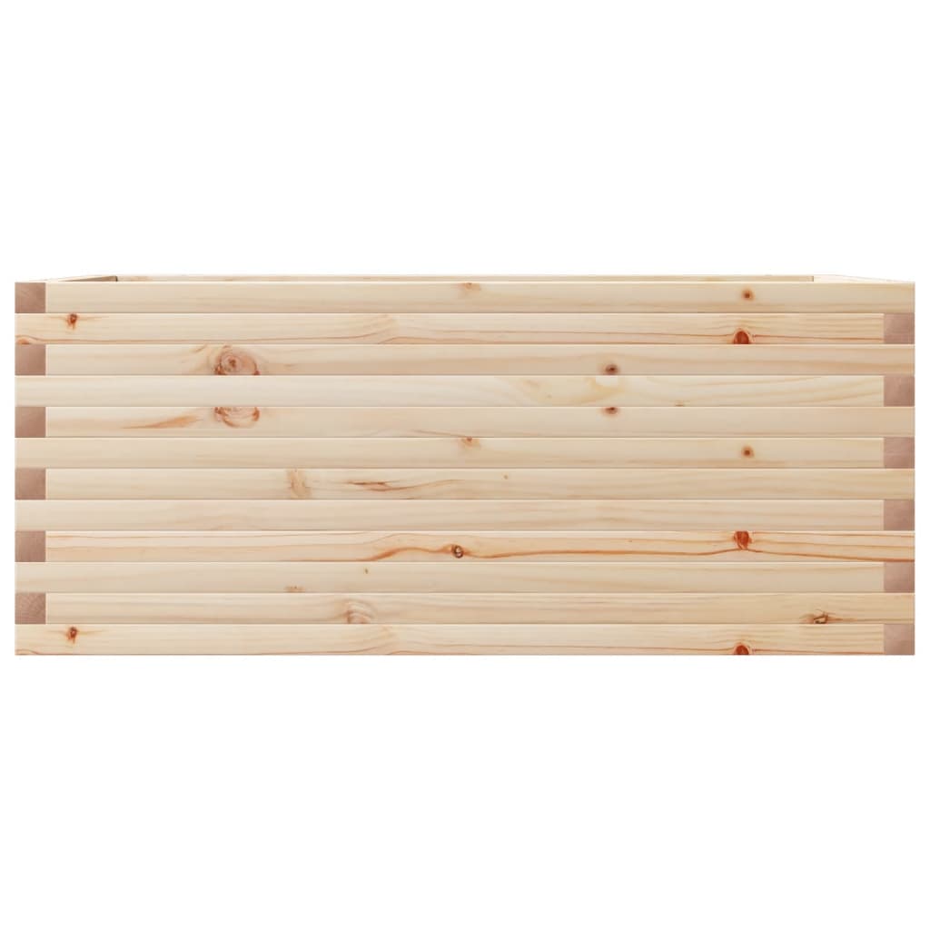 vidaXL Jardinera de madera maciza de pino 110x60x46 cm