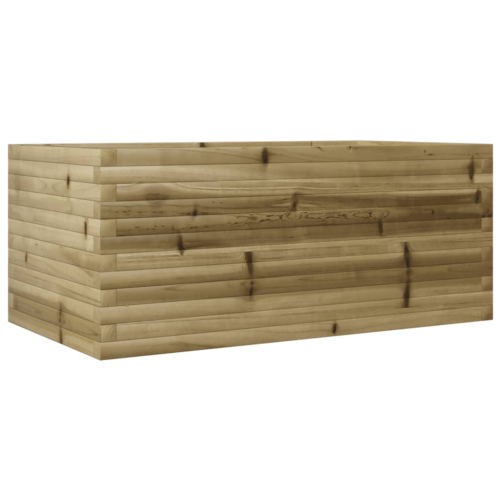 vidaXL Jardinera de madera de pino impregnada 110x60x46 cm