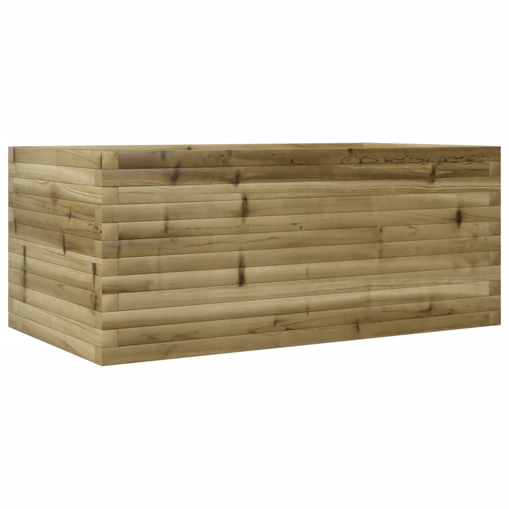 vidaXL Jardinera de madera de pino impregnada 110x60x46 cm