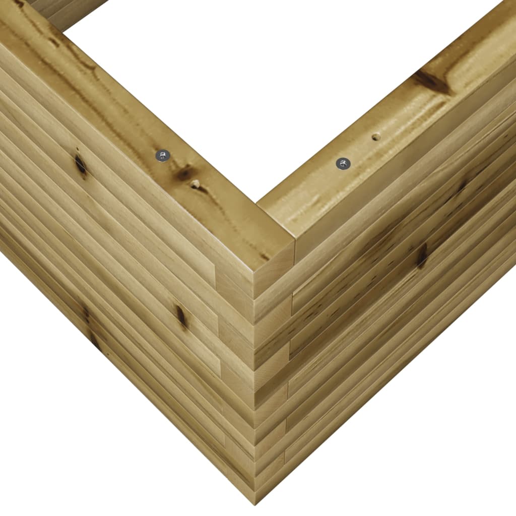 vidaXL Jardinera de madera de pino impregnada 110x60x46 cm