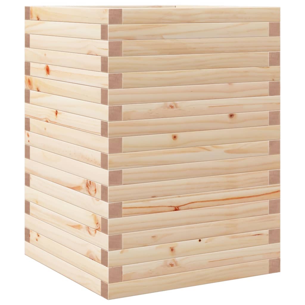 vidaXL Jardinera de madera maciza de pino 50x50x68,5 cm