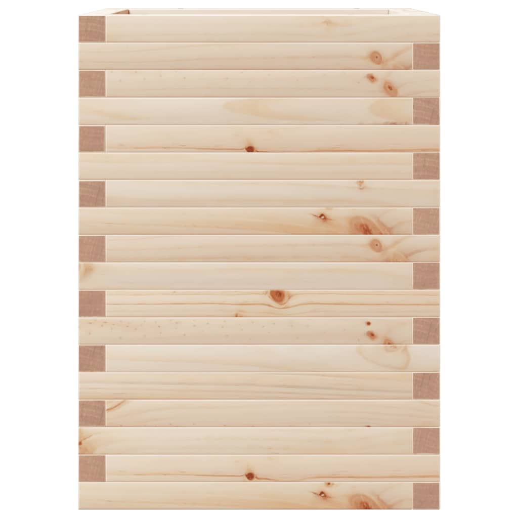 vidaXL Jardinera de madera maciza de pino 50x50x68,5 cm