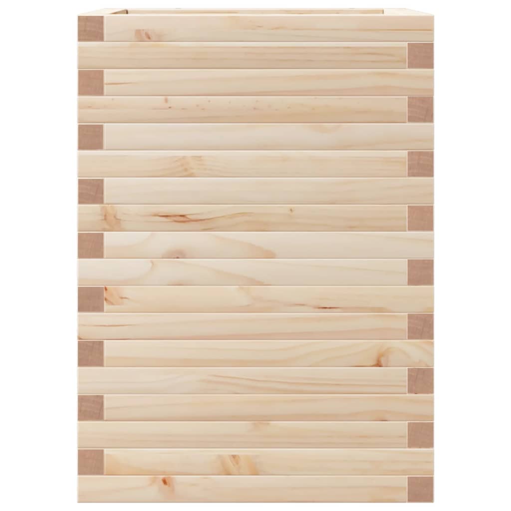 vidaXL Jardinera de madera maciza de pino 50x50x68,5 cm