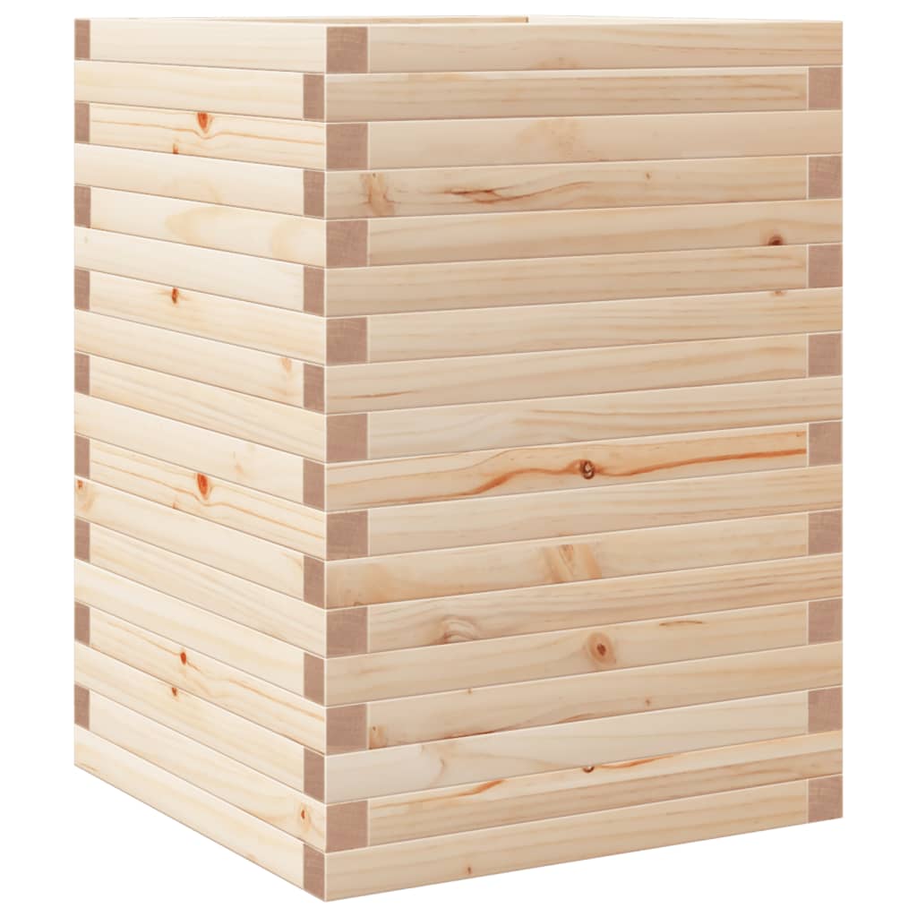 vidaXL Jardinera de madera maciza de pino 50x50x68,5 cm