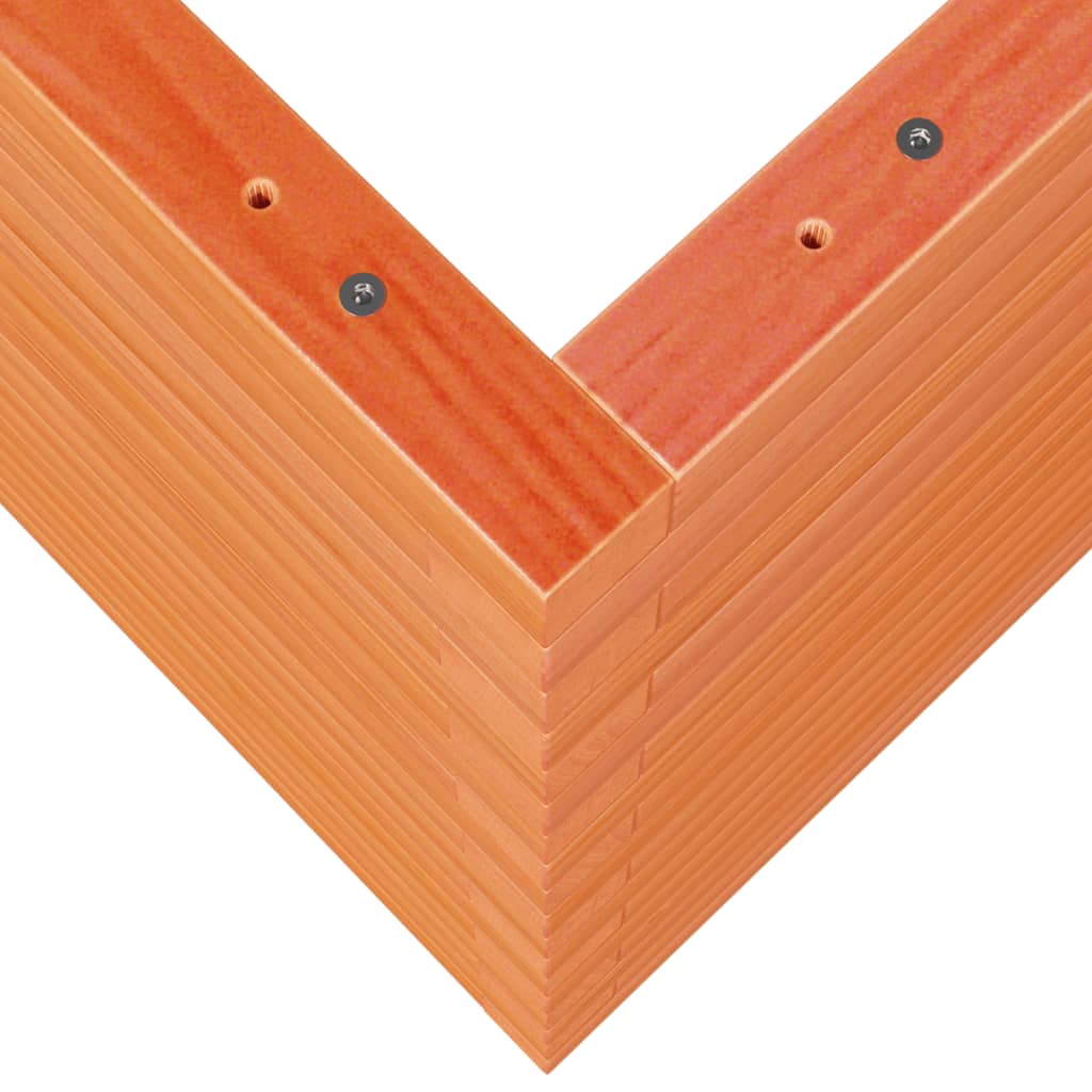 vidaXL Jardinera madera maciza de pino marrón cera 50x50x68,5 cm