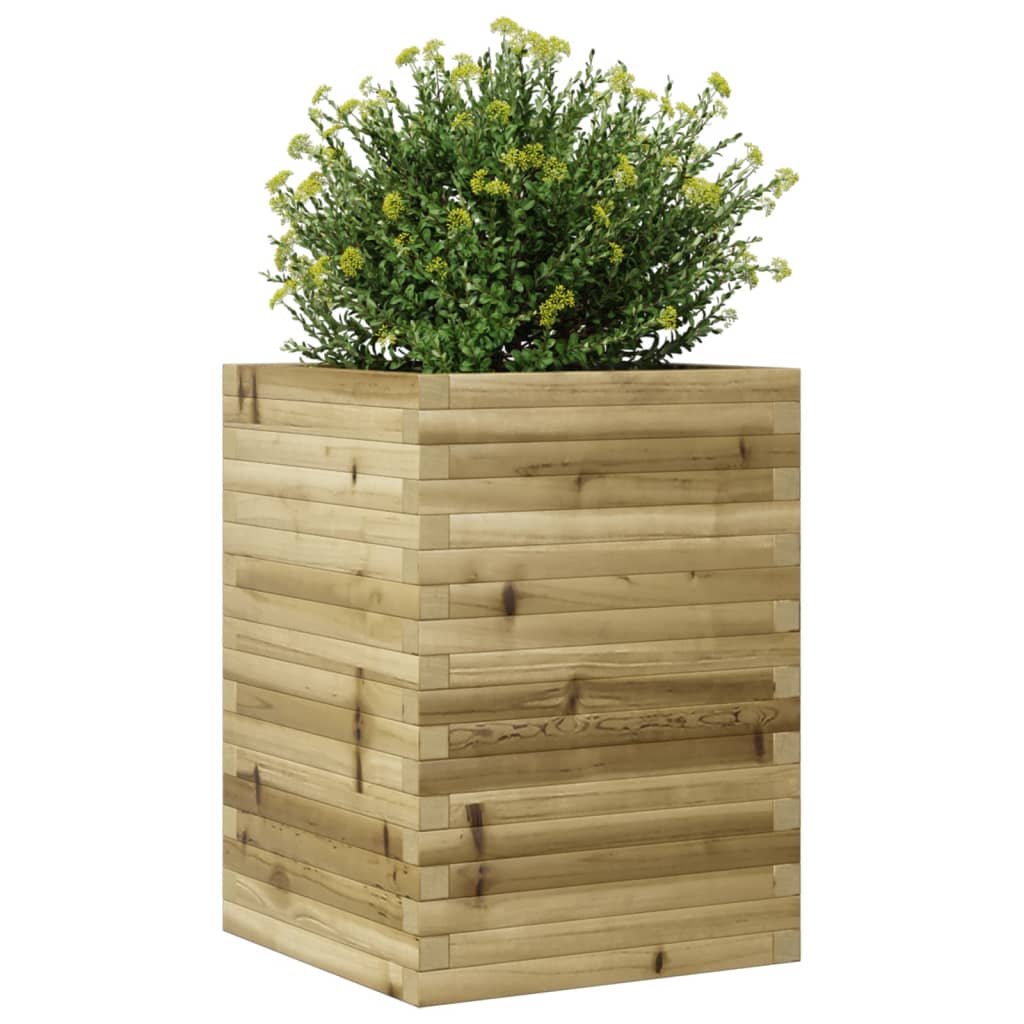 vidaXL Jardinera madera de pino impregnada 50x50x68,5 cm