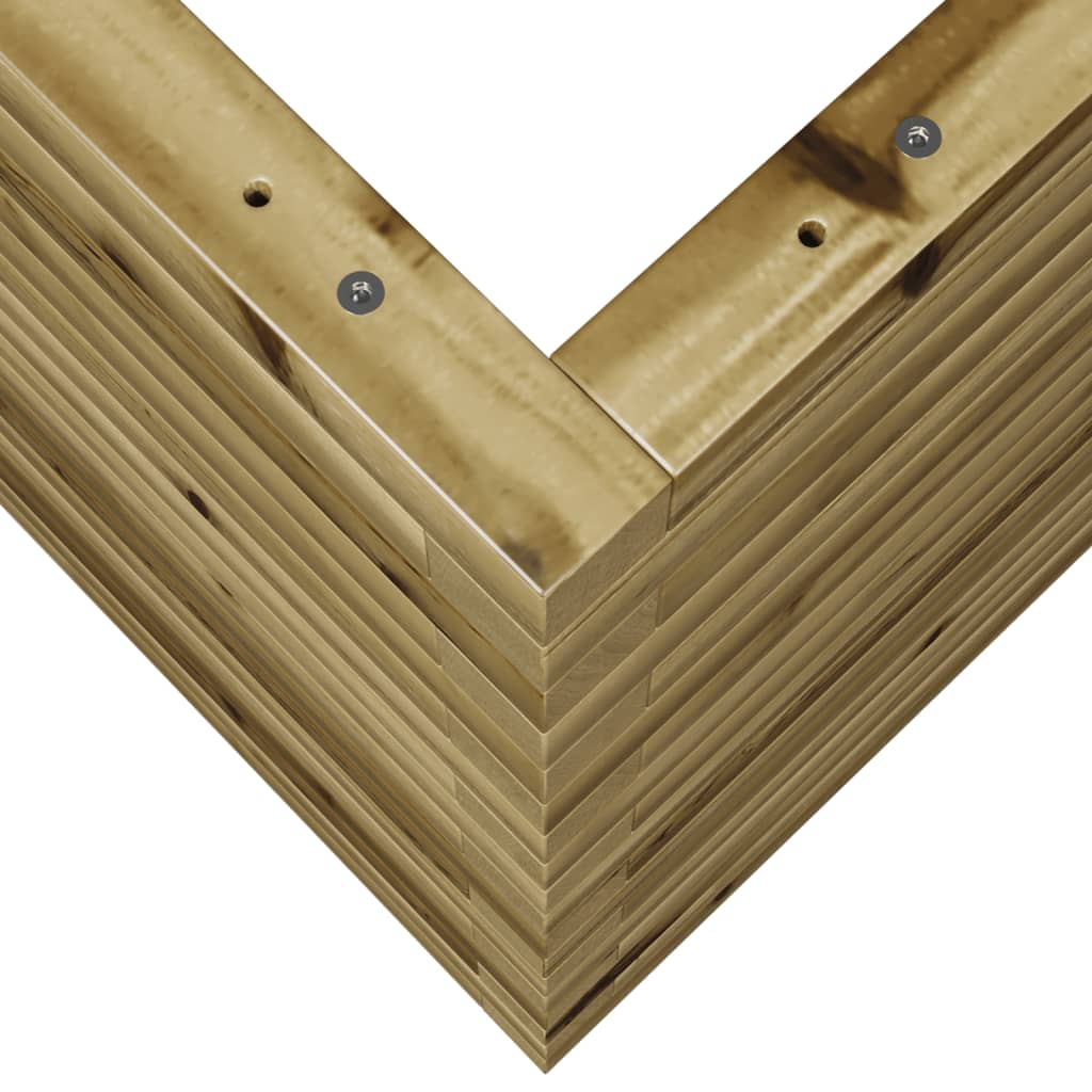 vidaXL Jardinera madera de pino impregnada 50x50x68,5 cm