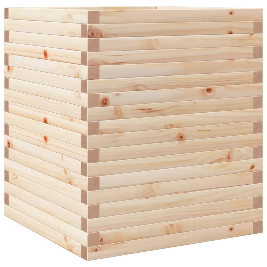 vidaXL Jardinera de madera maciza de pino 60x60x68,5 cm