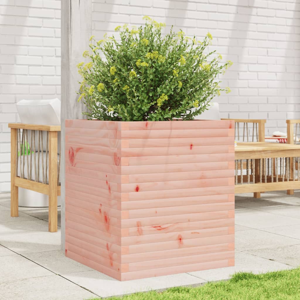 vidaXL Jardinera de madera maciza de abeto Douglas 60x60x68,5 cm