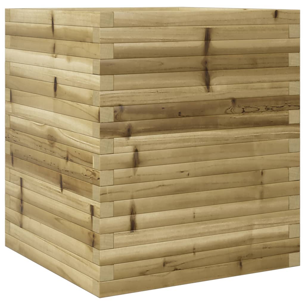 vidaXL Jardinera de madera de pino impregnada 60x60x68,5 cm