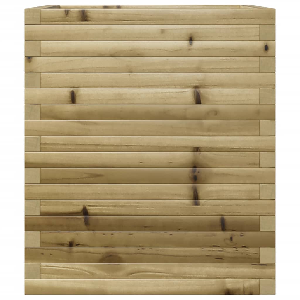 vidaXL Jardinera de madera de pino impregnada 60x60x68,5 cm