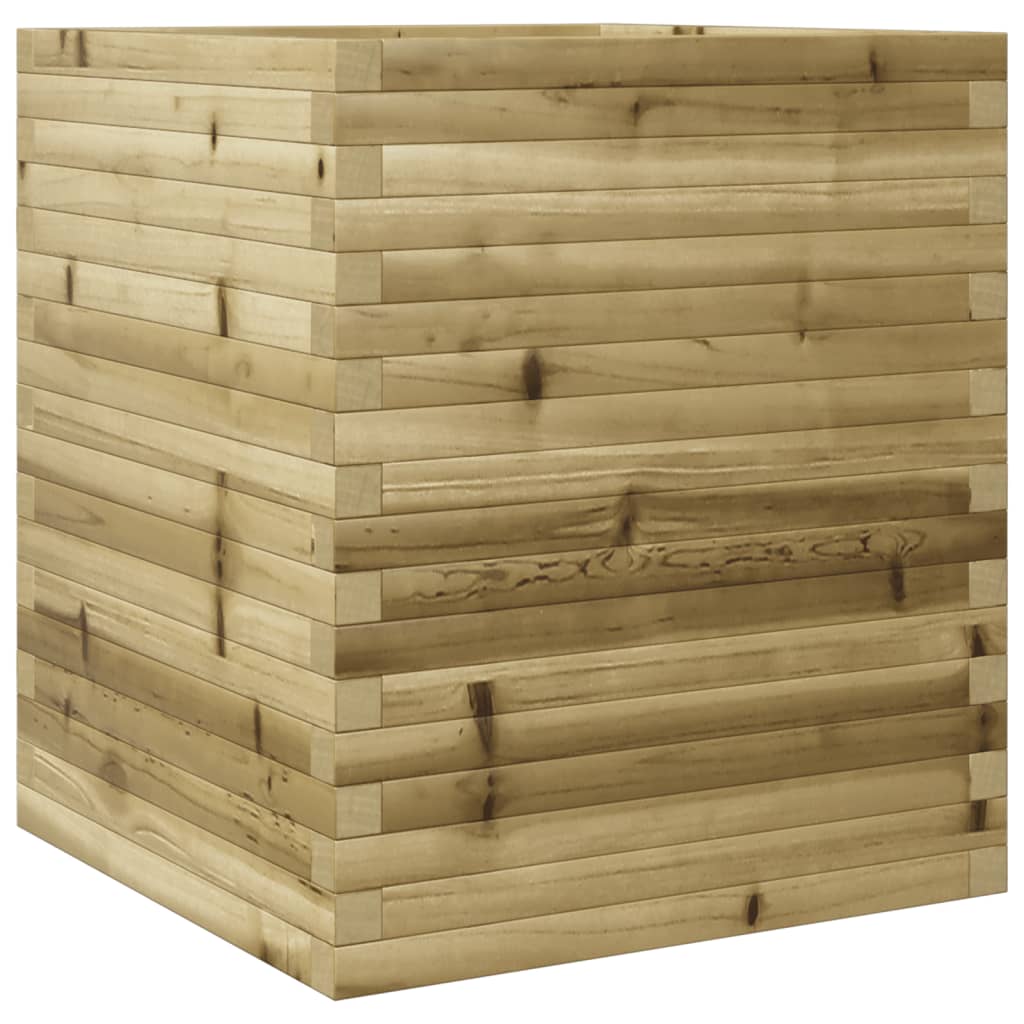 vidaXL Jardinera de madera de pino impregnada 60x60x68,5 cm