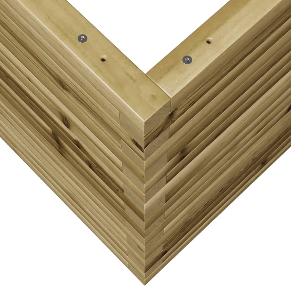 vidaXL Jardinera de madera de pino impregnada 60x60x68,5 cm