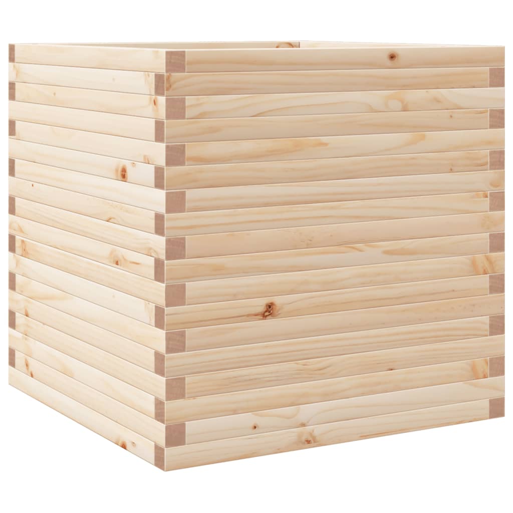 vidaXL Jardinera de madera maciza de pino 70x70x68,5 cm