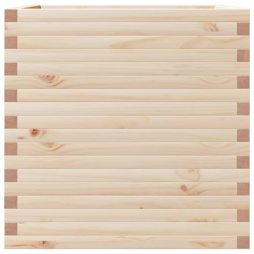 vidaXL Jardinera de madera maciza de pino 70x70x68,5 cm