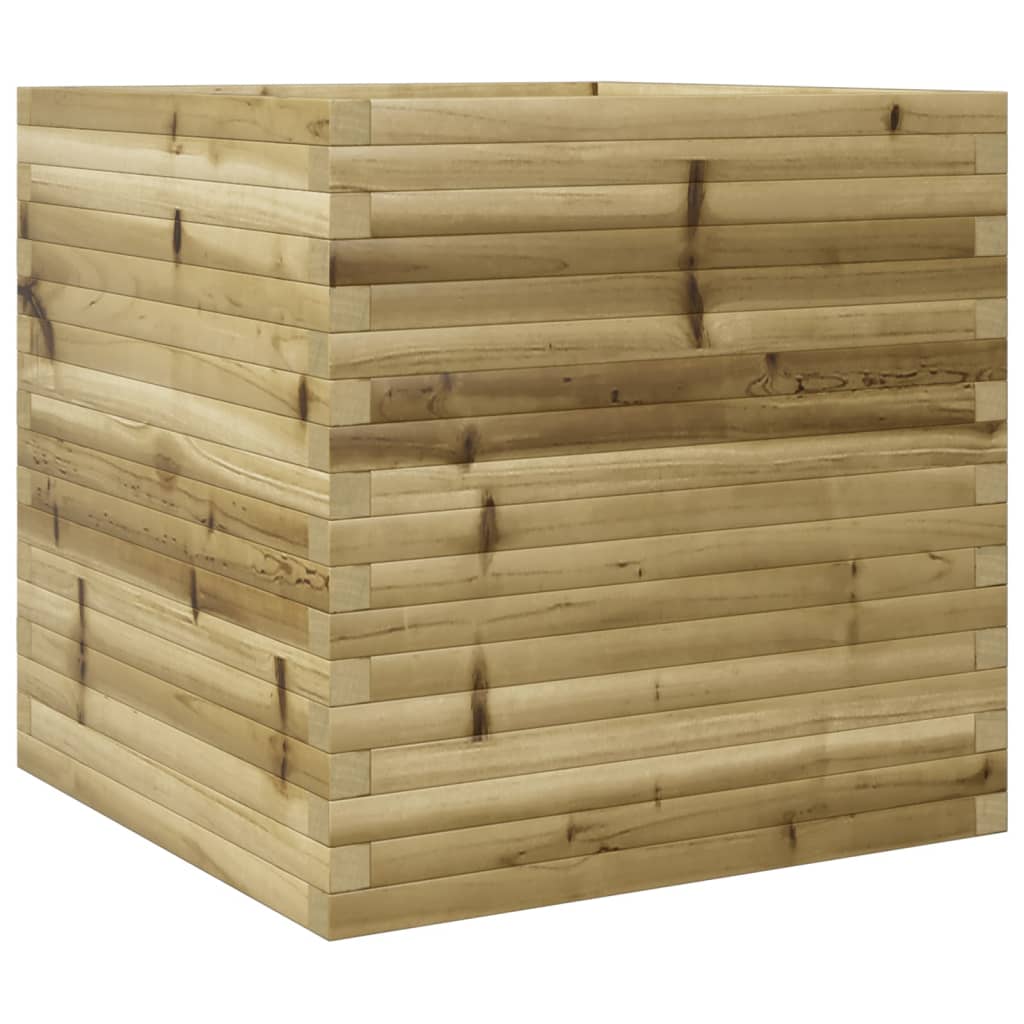 vidaXL Jardinera de madera de pino impregnada 70x70x68,5 cm