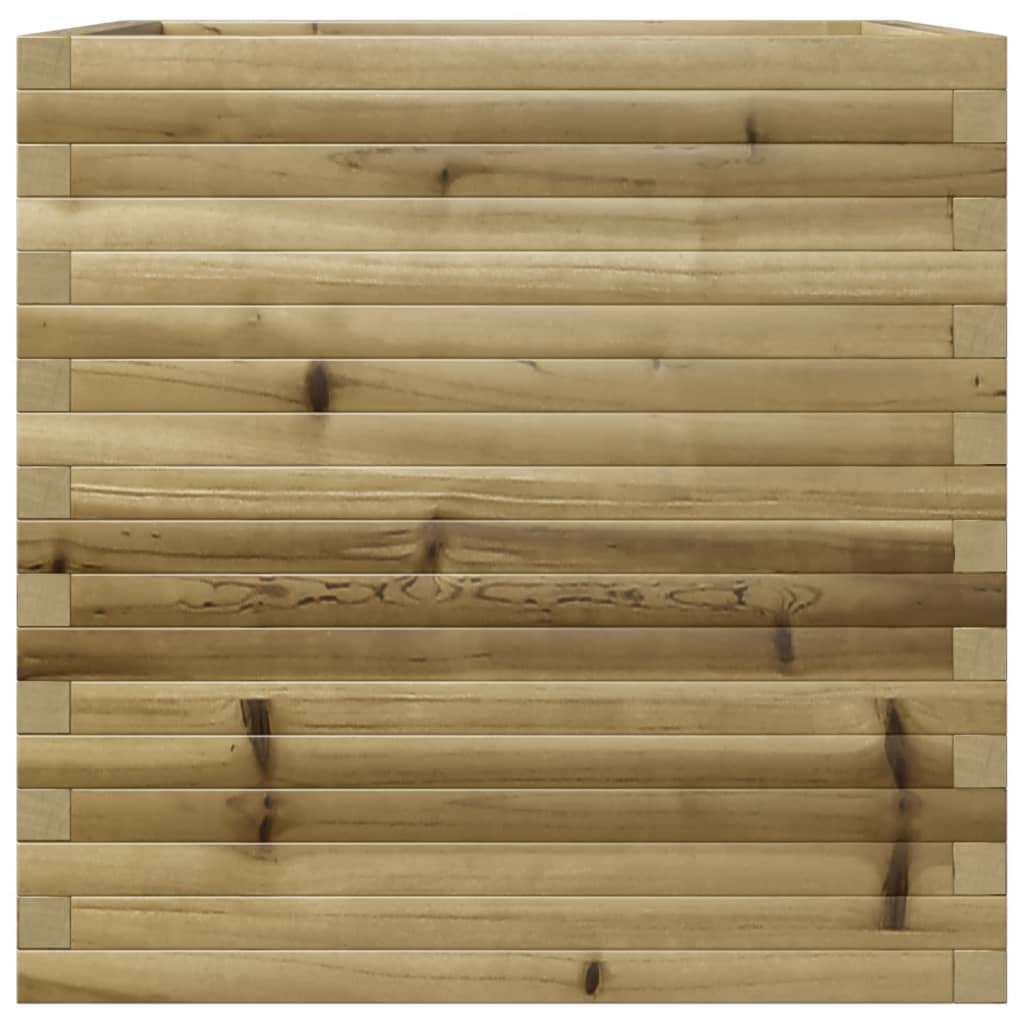 vidaXL Jardinera de madera de pino impregnada 70x70x68,5 cm