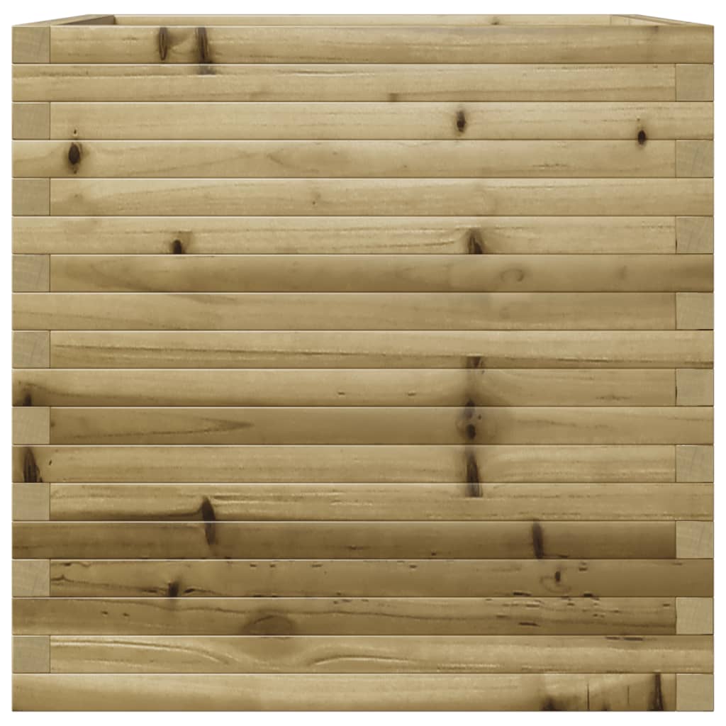 vidaXL Jardinera de madera de pino impregnada 70x70x68,5 cm