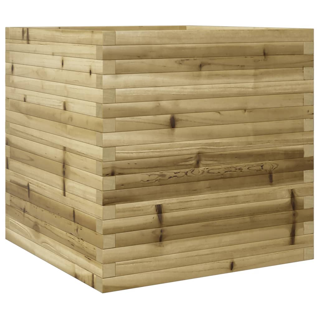 vidaXL Jardinera de madera de pino impregnada 70x70x68,5 cm