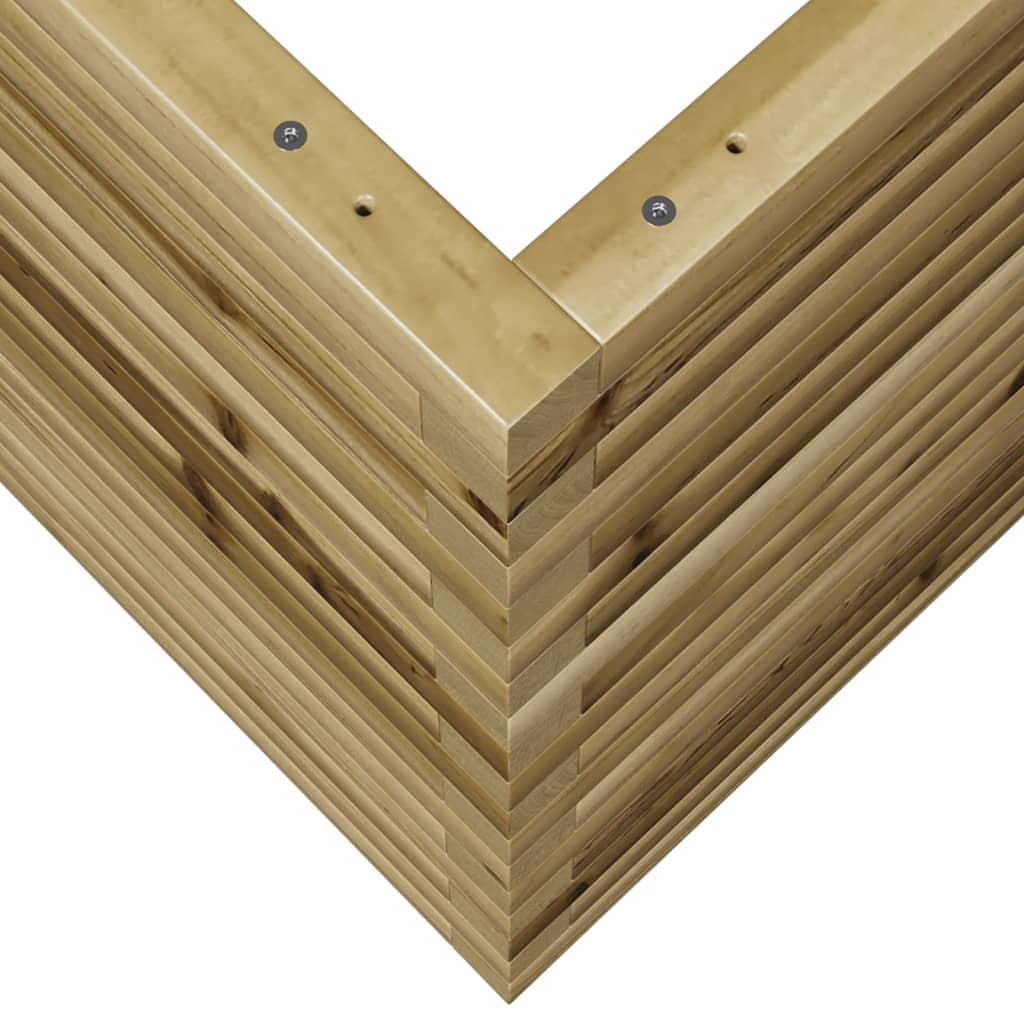 vidaXL Jardinera de madera de pino impregnada 70x70x68,5 cm