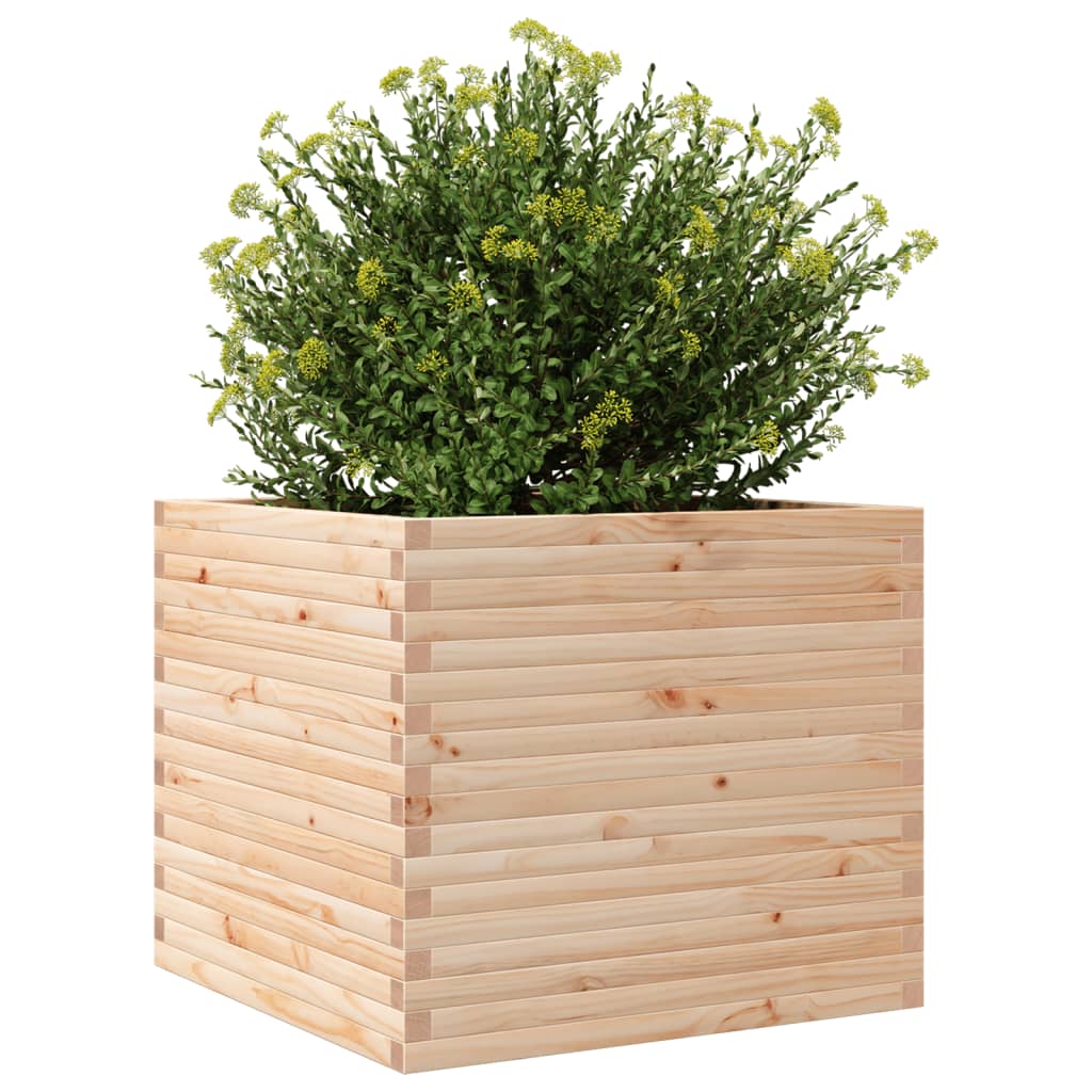 vidaXL Jardinera de madera maciza de pino 80x80x68,5 cm