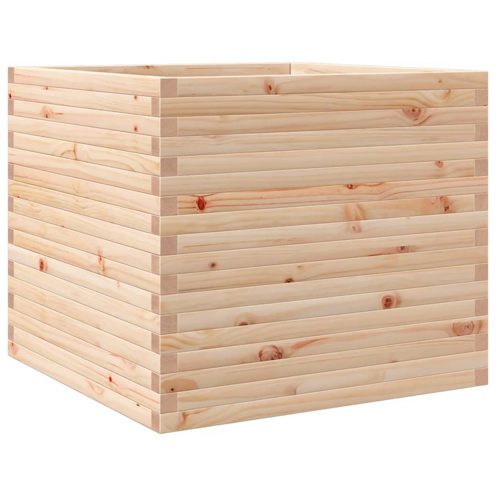 vidaXL Jardinera de madera maciza de pino 80x80x68,5 cm