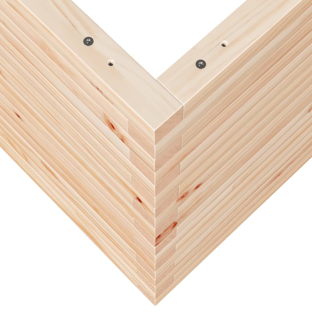 vidaXL Jardinera de madera maciza de pino 80x80x68,5 cm