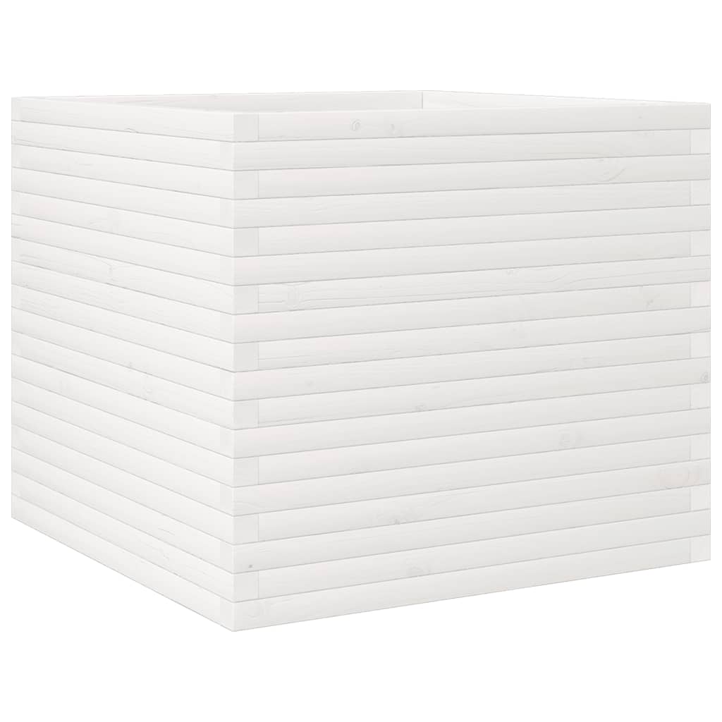 vidaXL Jardinera madera maciza de pino blanco 80x80x68,5 cm