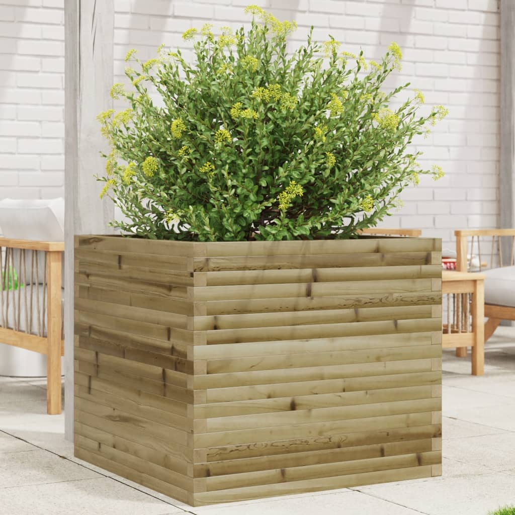 vidaXL Jardinera madera de pino impregnada 80x80x68,5 cm