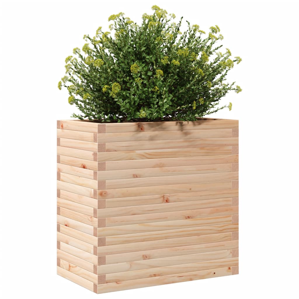 vidaXL Jardinera madera maciza de pino 70x40x68,5 cm