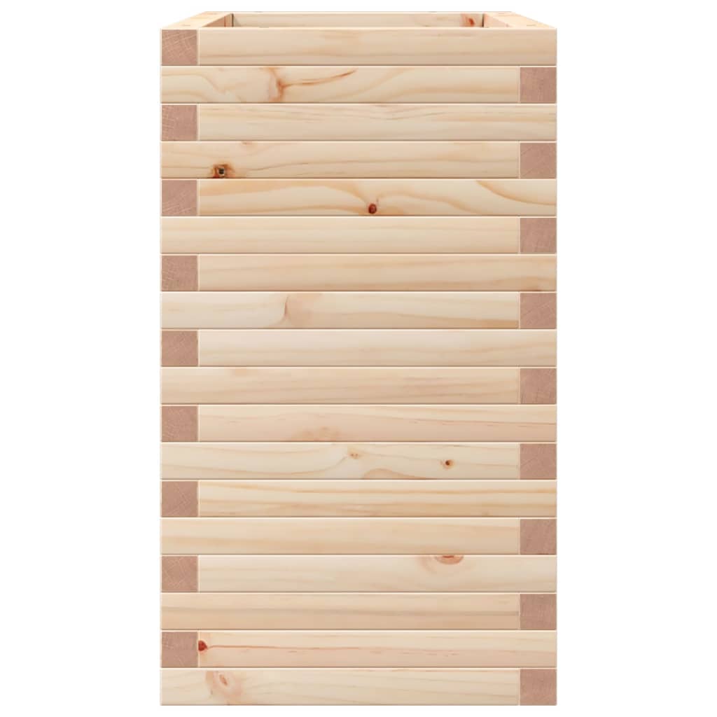 vidaXL Jardinera madera maciza de pino 70x40x68,5 cm